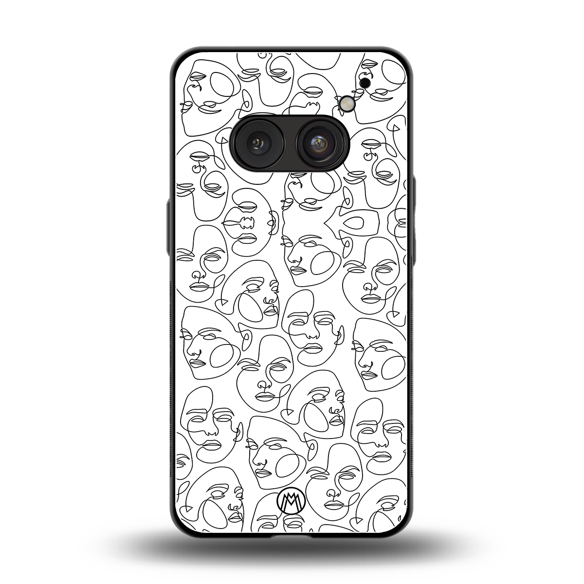 many faces white back phone cover | glass case for nothing phone 2a