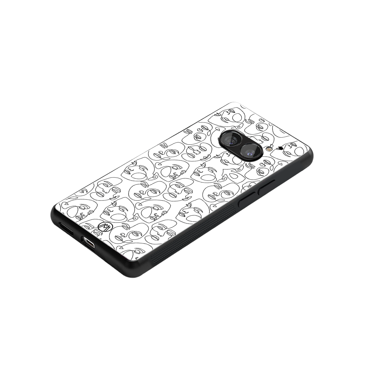many faces white back phone cover | glass case for nothing phone 2a