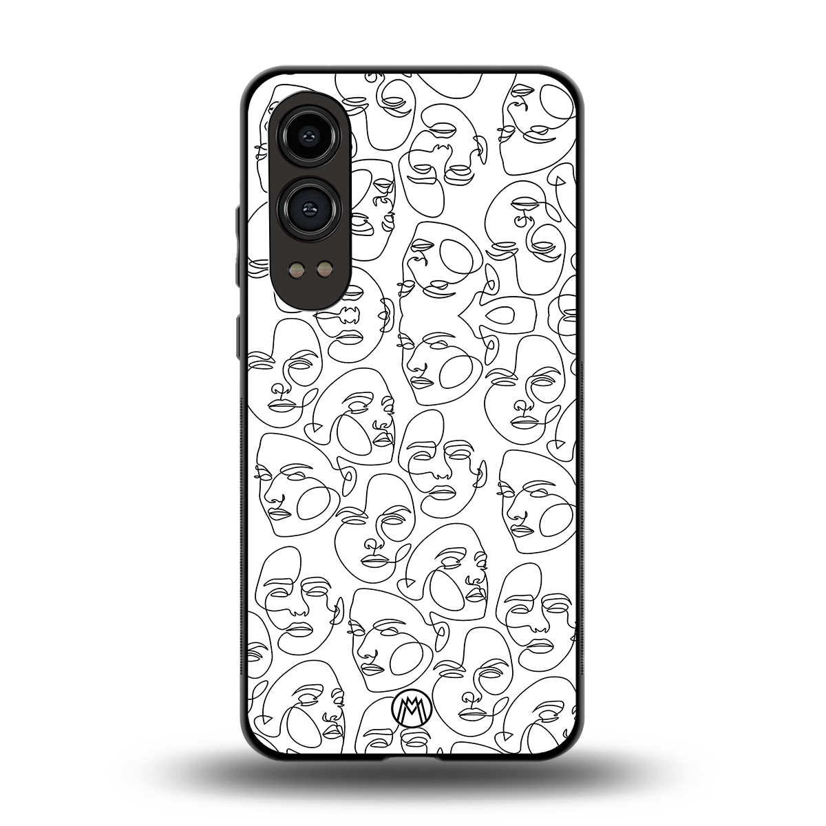 many faces white back phone cover | glass case for oneplus nord ce 4 lite