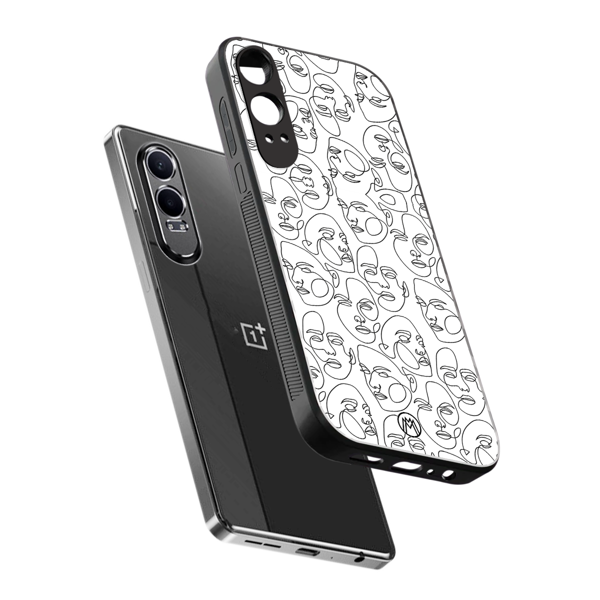 many faces white back phone cover | glass case for oneplus nord ce 4 lite