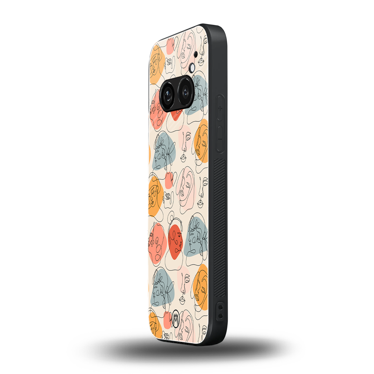 many faces yellow back phone cover | glass case for nothing phone 2a
