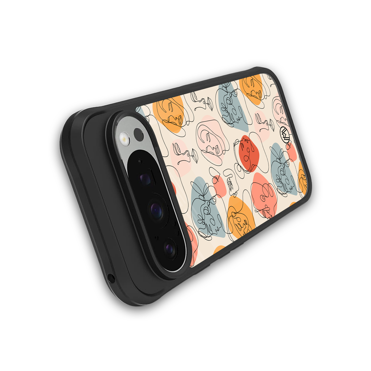 many faces yellow back phone cover | glass case for google pixel 9 pro