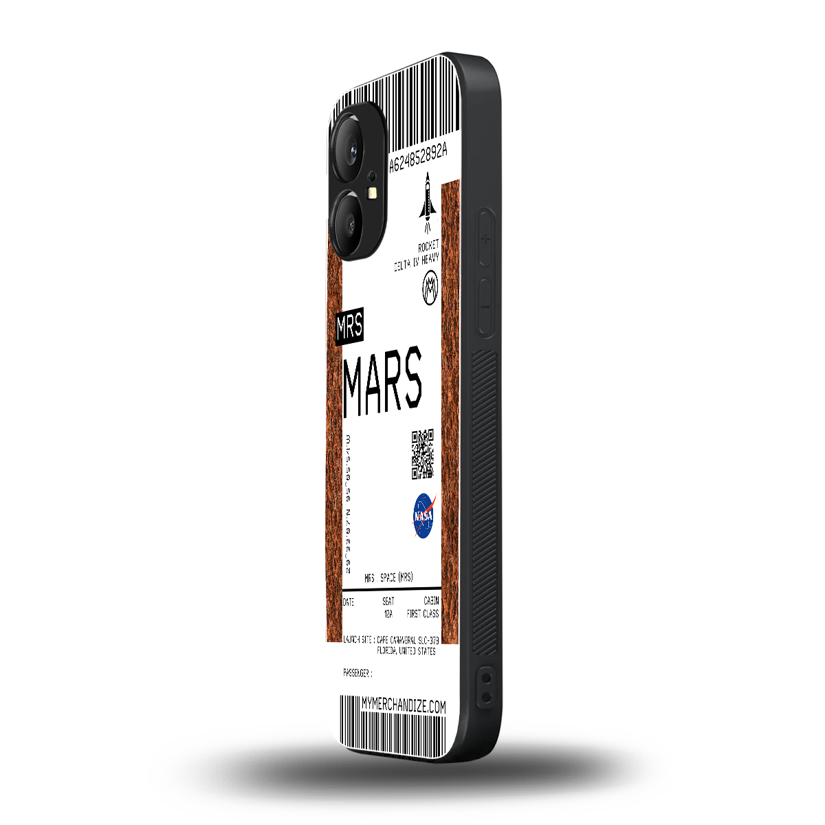 mars boarding pass ticket back phone cover | glass case for nothing phone 1