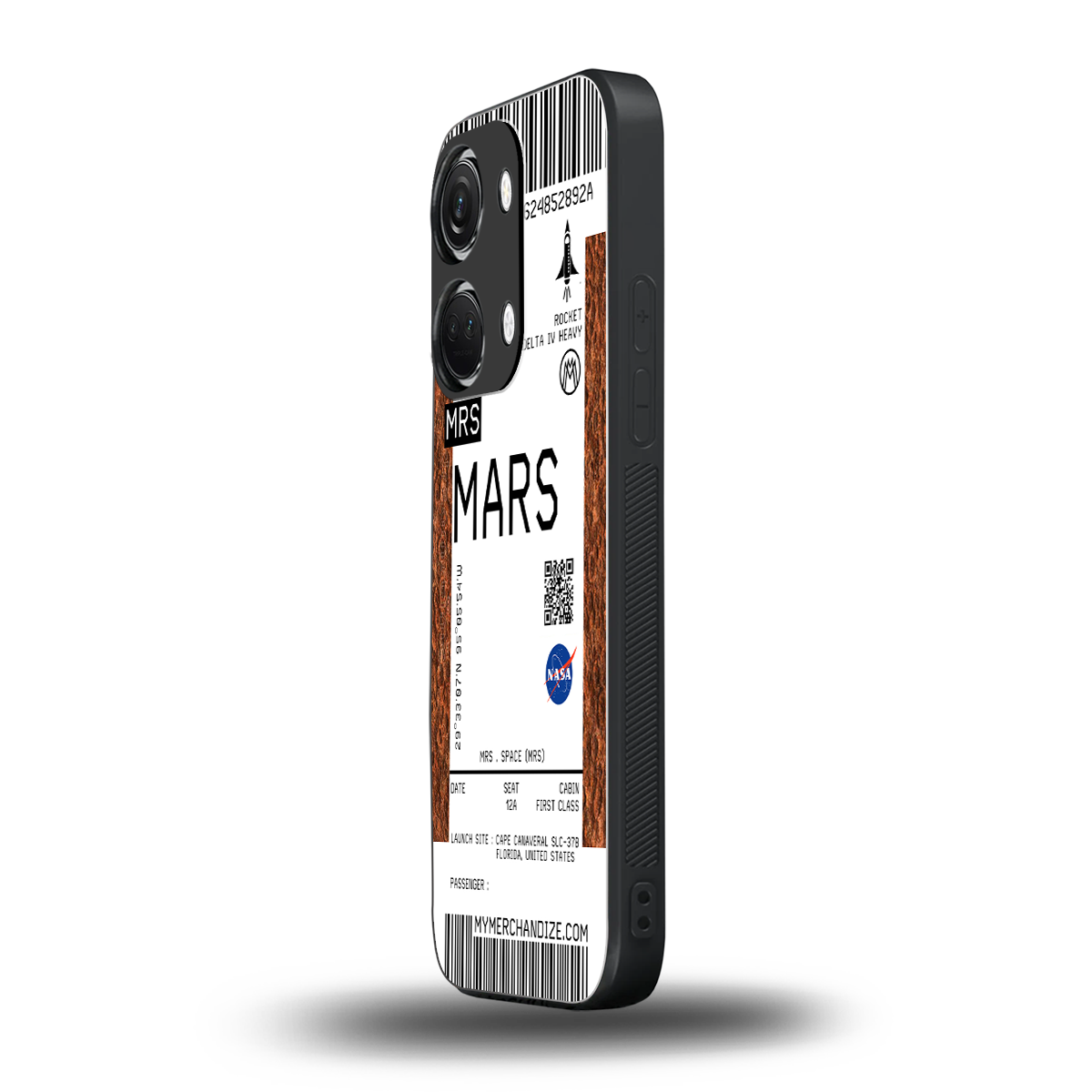mars boarding pass ticket back phone cover | glass case for oneplus nord 3