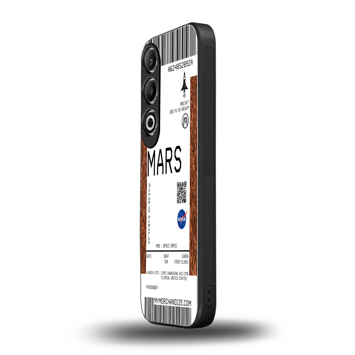 mars boarding pass ticket back phone cover | glass case for oneplus nord ce 4
