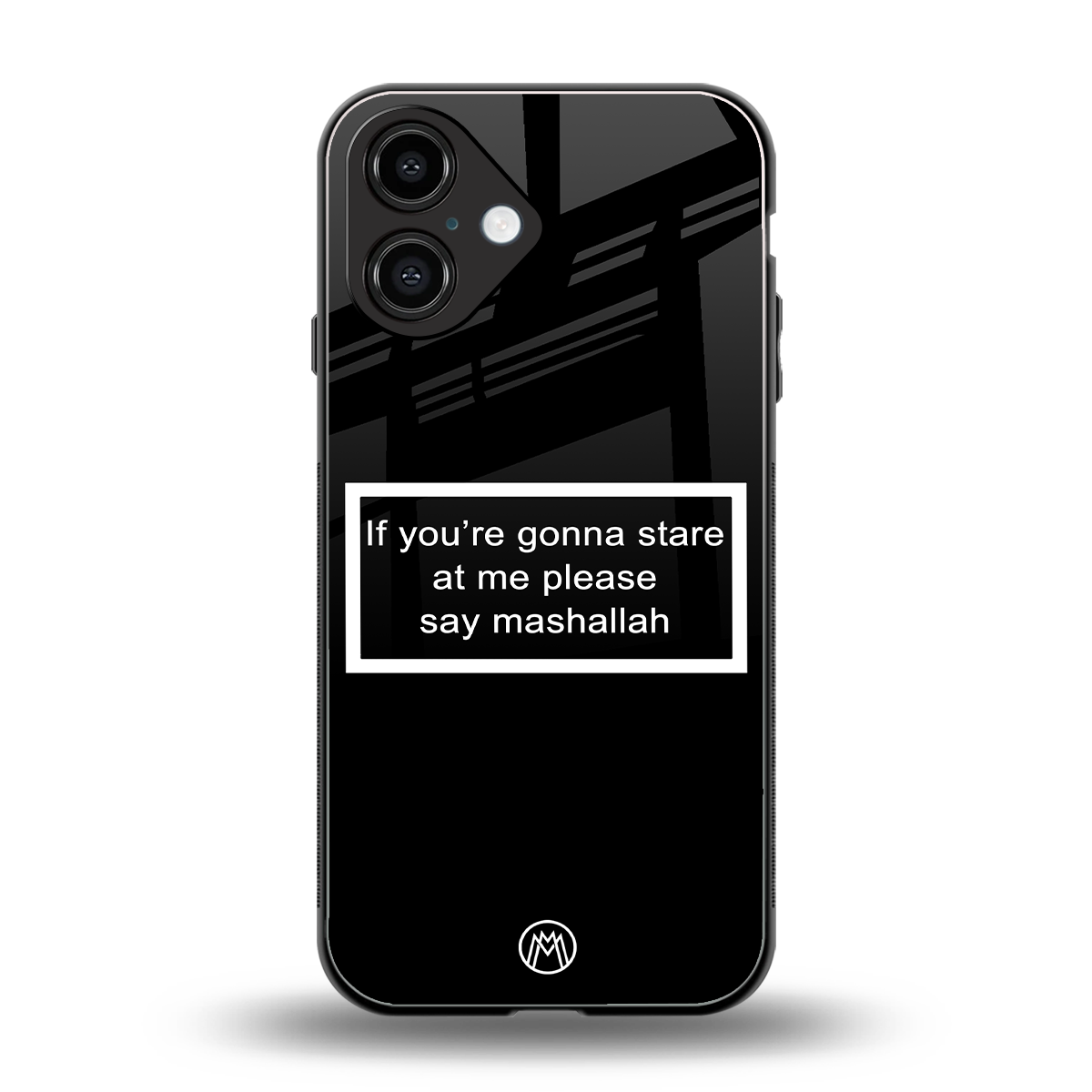 mashallah black edition back phone cover | glass case for iphone 16