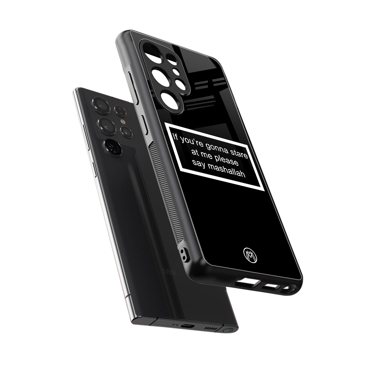 mashallah black edition back phone cover | glass case for samsung galaxy s25 ultra