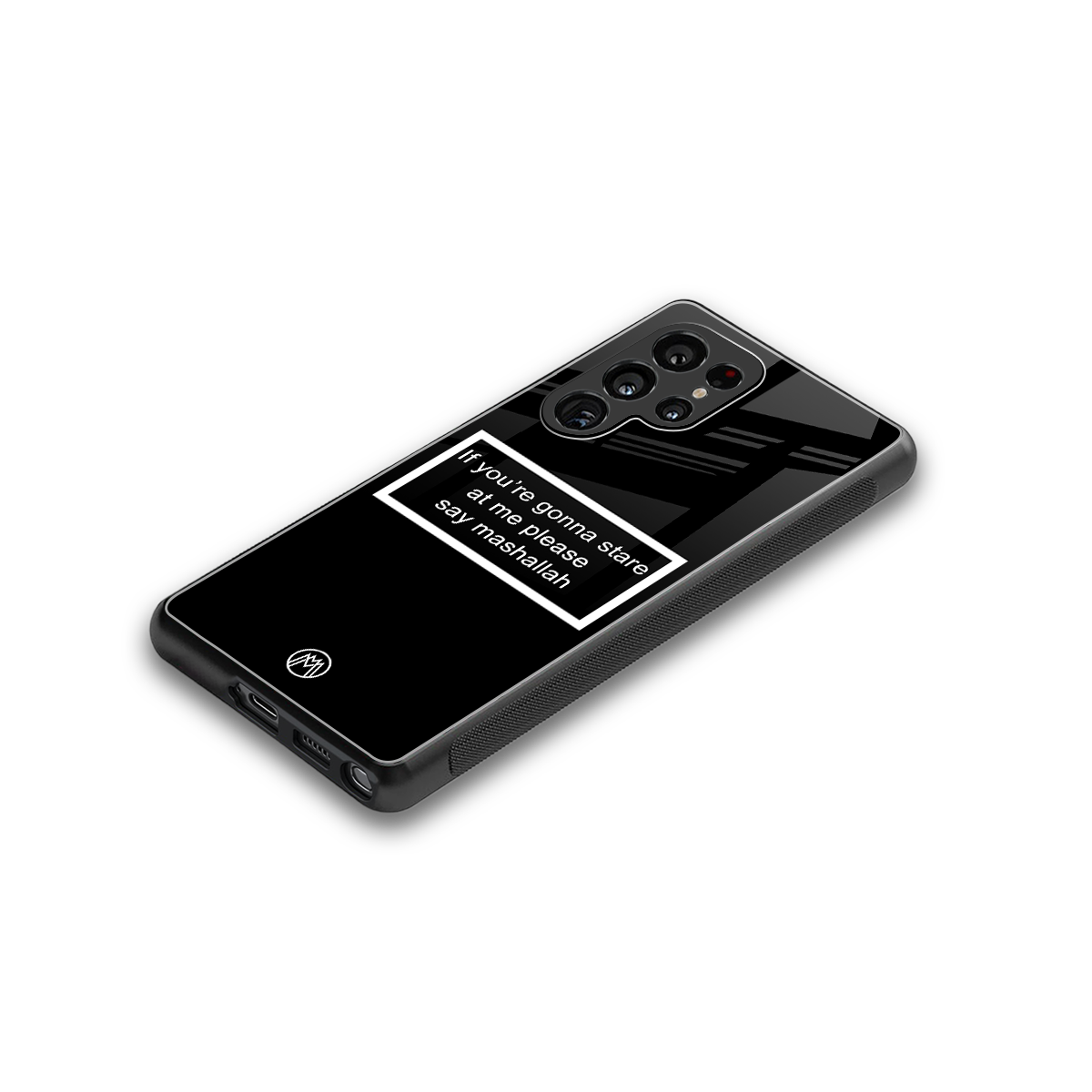 mashallah black edition back phone cover | glass case for samsung galaxy s25 ultra
