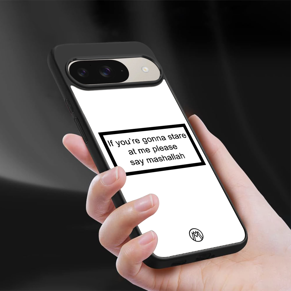 mashallah white edition back phone cover | glass case for google pixel 9