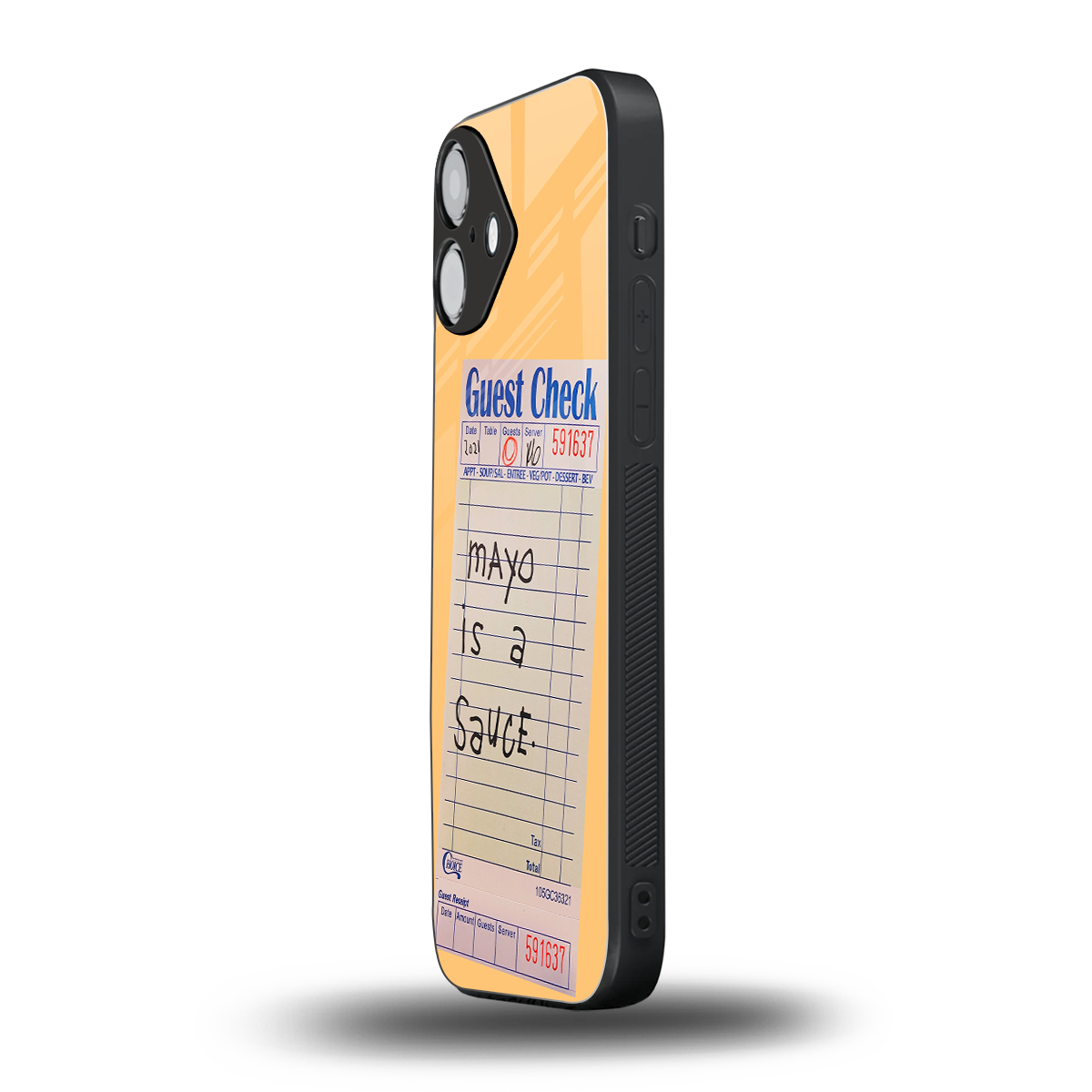 mayo is a sauce back phone cover | glass case for iphone 16 plus