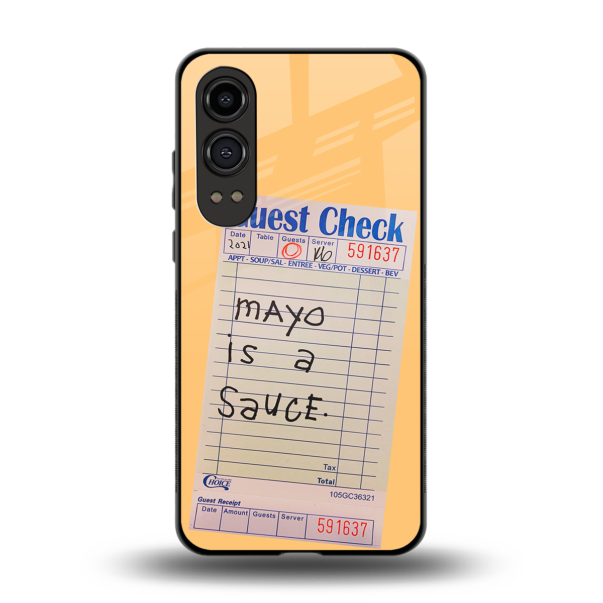 mayo is a sauce back phone cover | glass case for oneplus nord ce 4 lite
