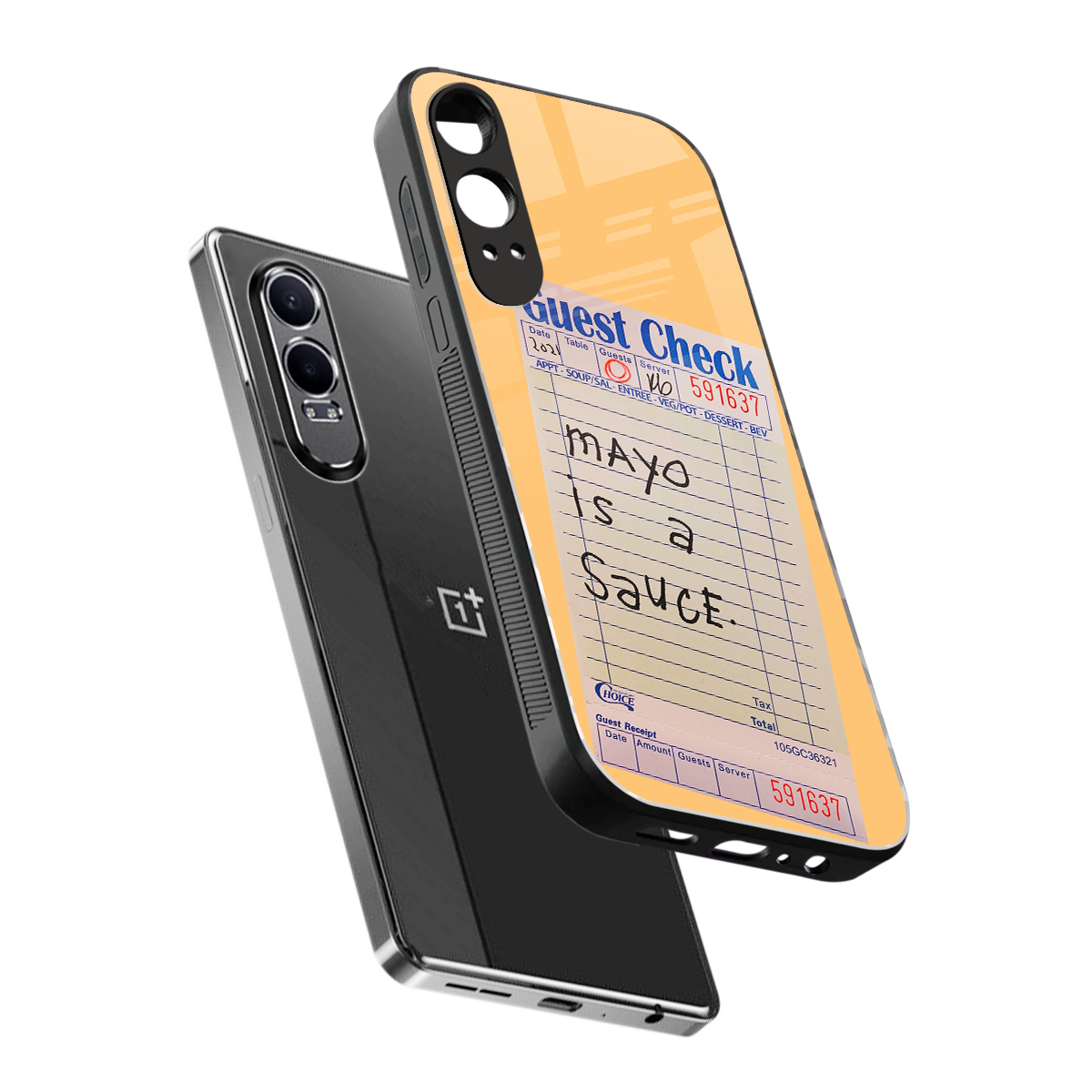 mayo is a sauce back phone cover | glass case for oneplus nord ce 4 lite