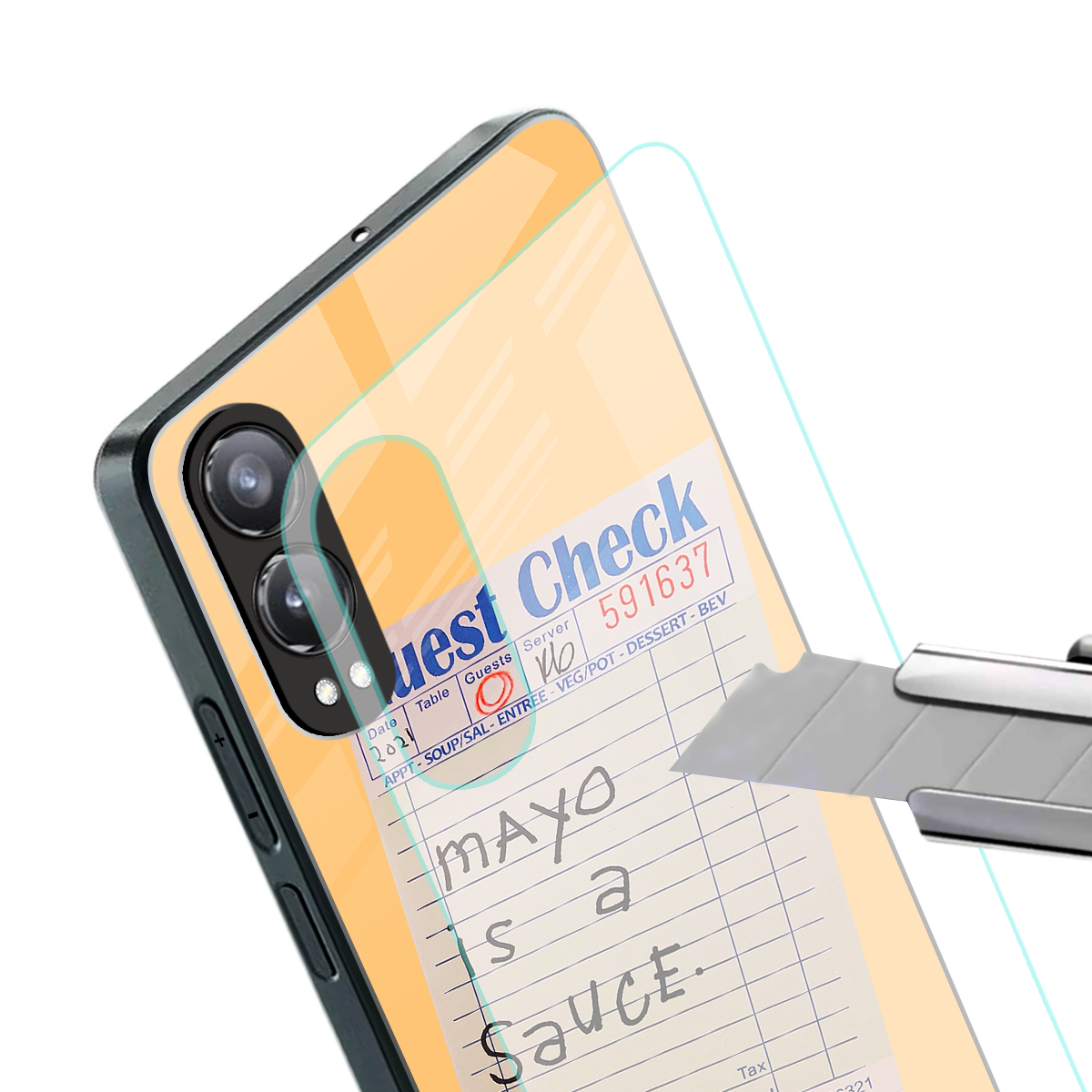 mayo is a sauce back phone cover | glass case for oneplus nord ce 4 lite