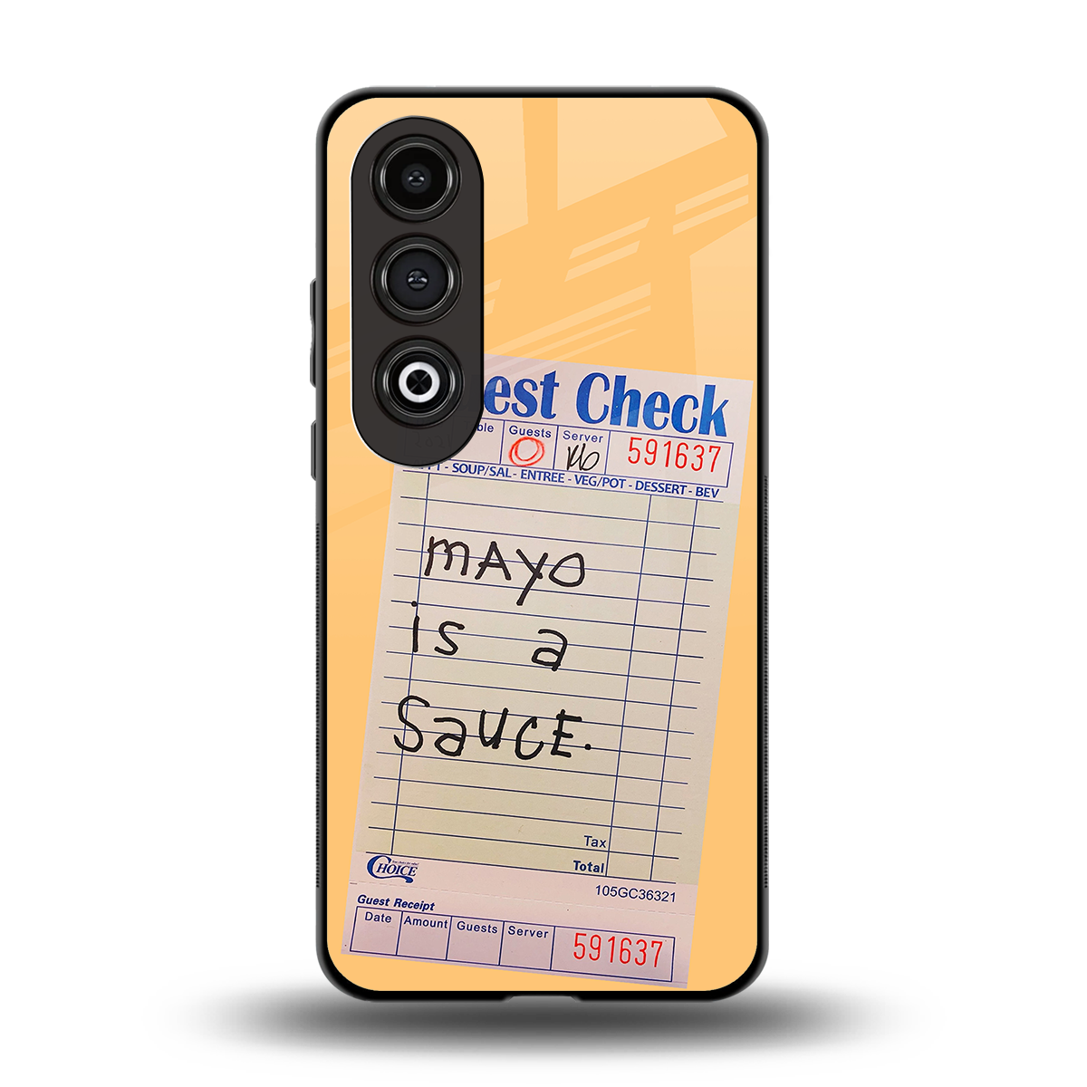 mayo is a sauce back phone cover | glass case for oneplus nord ce 4