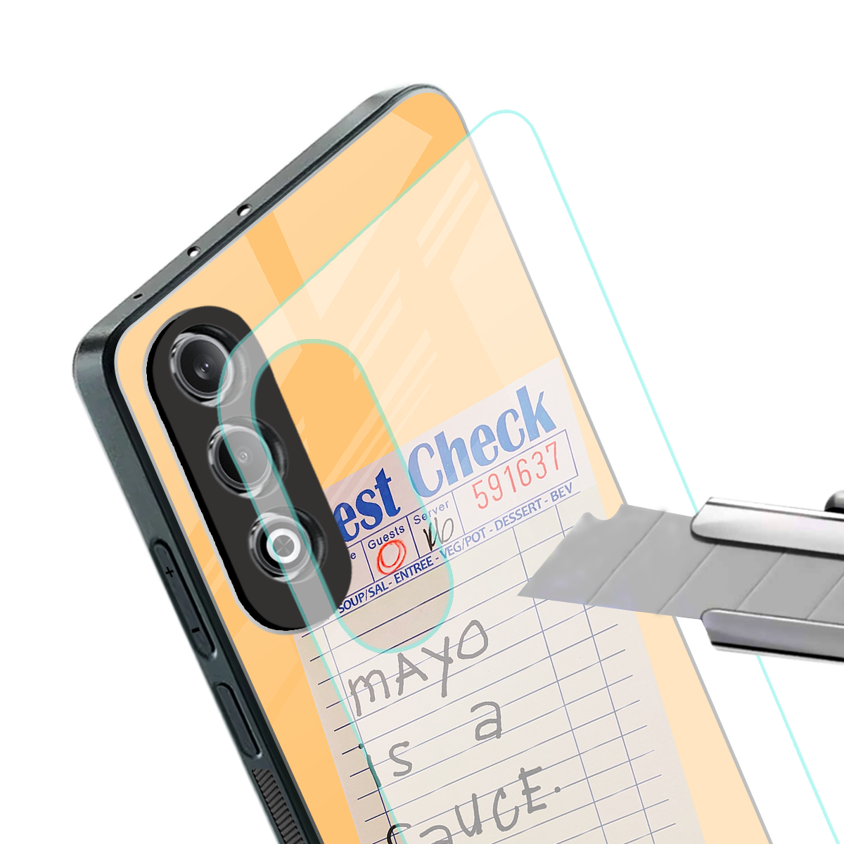 mayo is a sauce back phone cover | glass case for oneplus nord ce 4