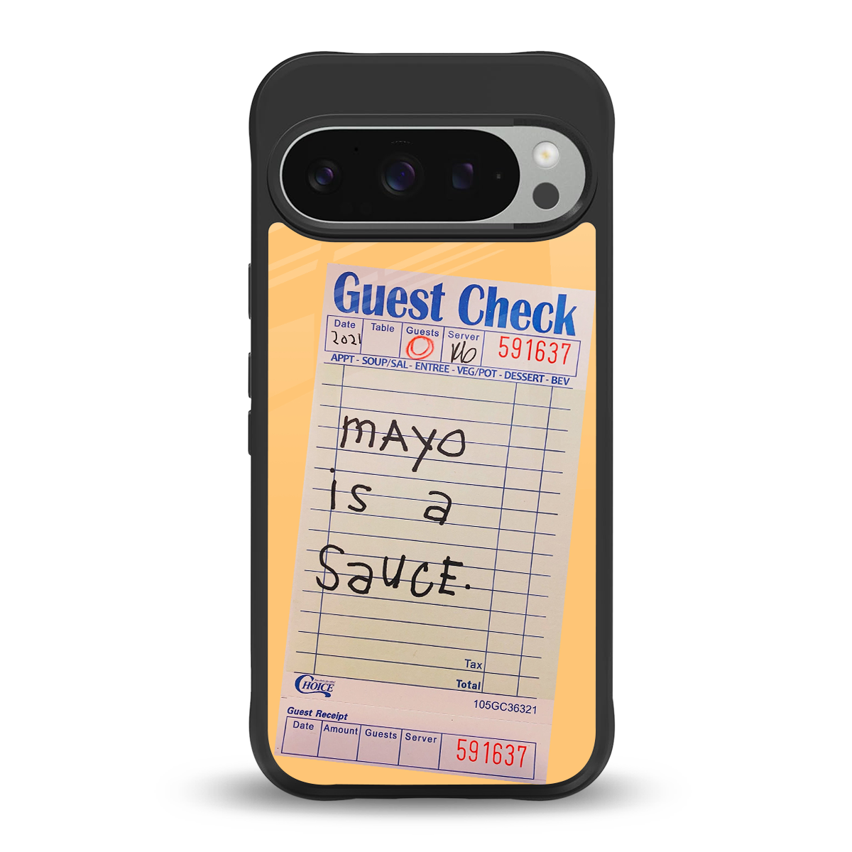 mayo is a sauce back phone cover | glass case for google pixel 9 pro