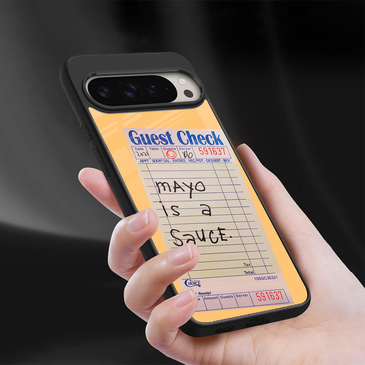 mayo is a sauce back phone cover | glass case for google pixel 9 pro