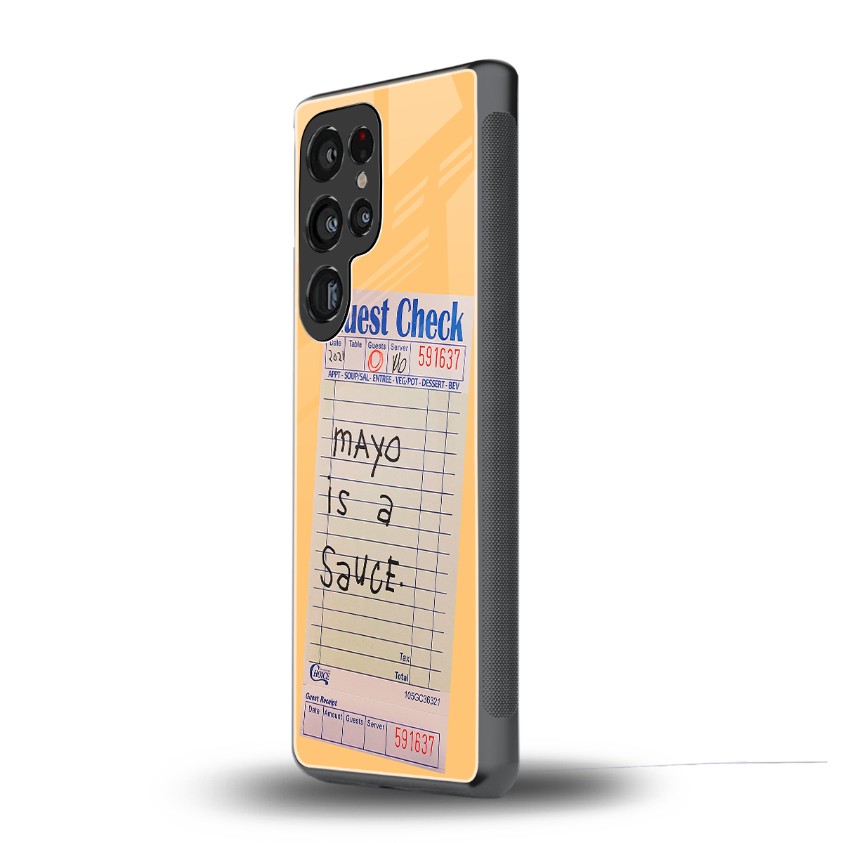 mayo is a sauce back phone cover | glass case for samsung galaxy s25 ultra