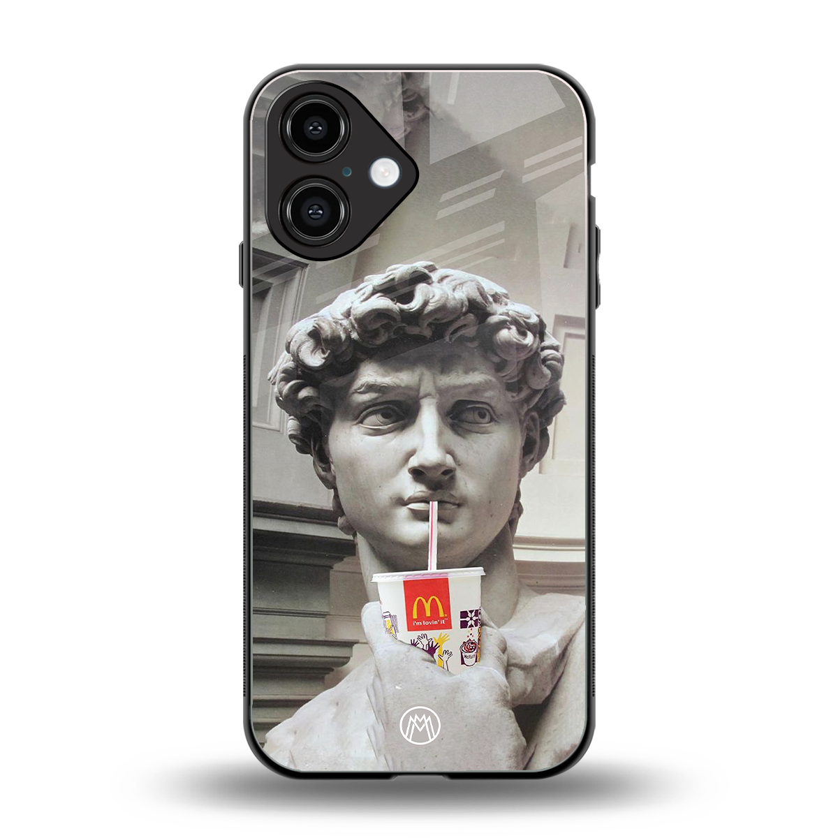 mc david back phone cover | glass case for iphone 16