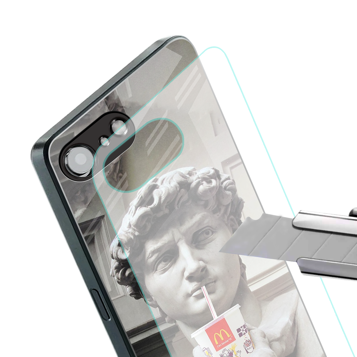 mc david back phone cover | glass case for iphone 16e
