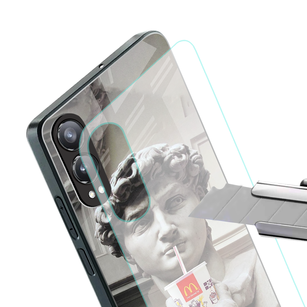 mc david back phone cover | glass case for oneplus nord ce 4 lite