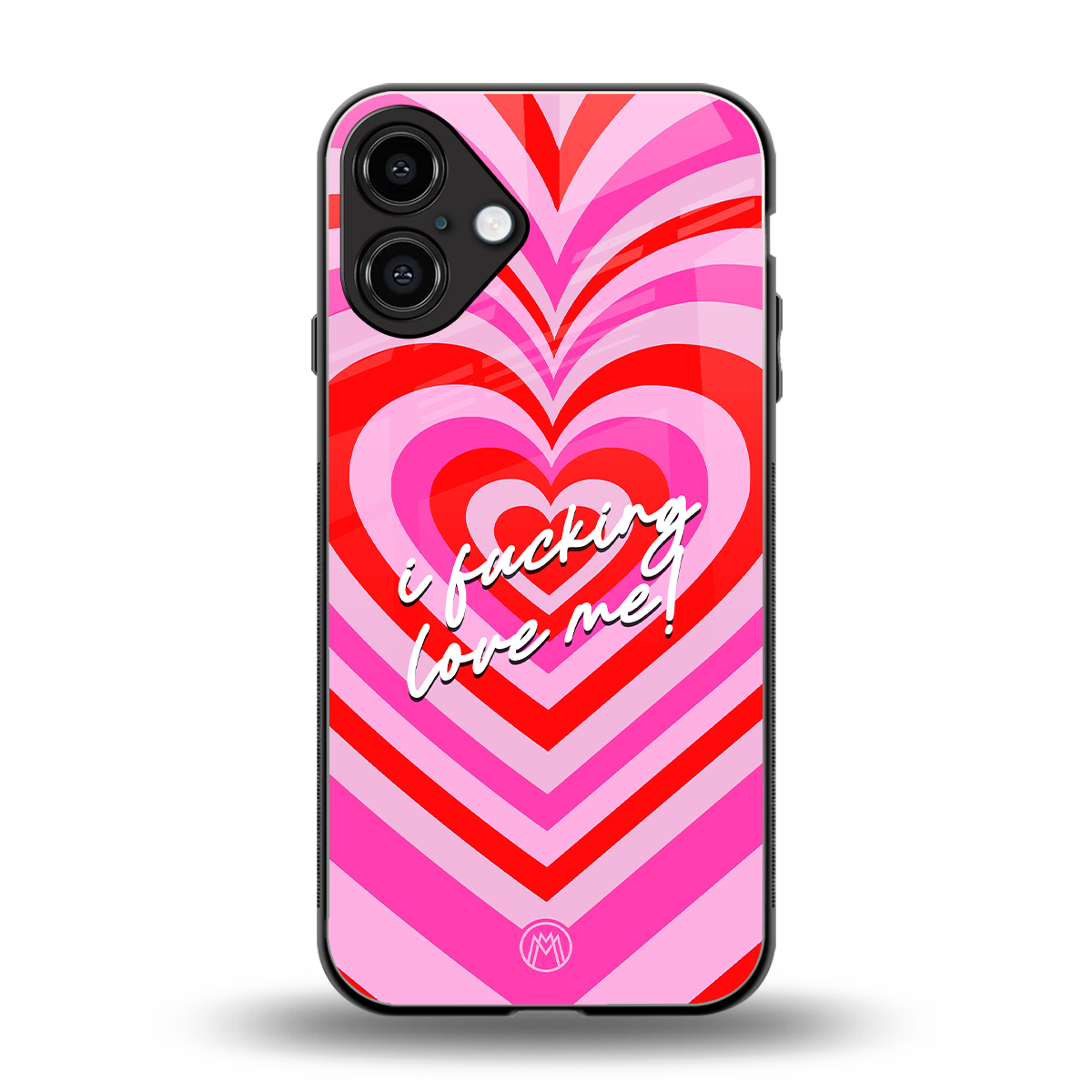 me first back phone cover | glass case for iphone 16 plus