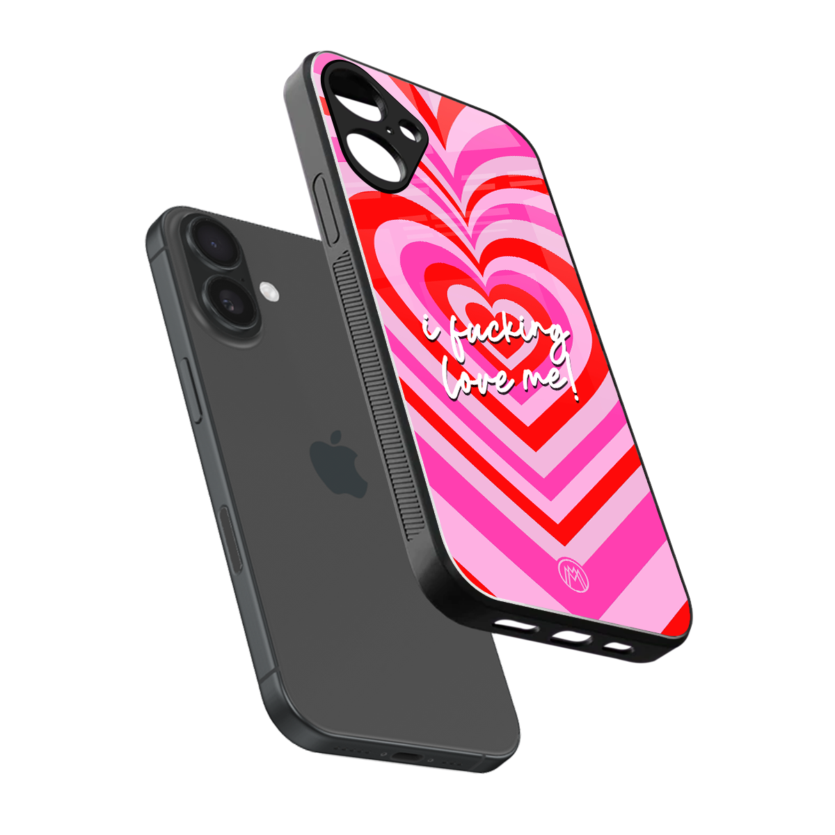 me first back phone cover | glass case for iphone 16 plus