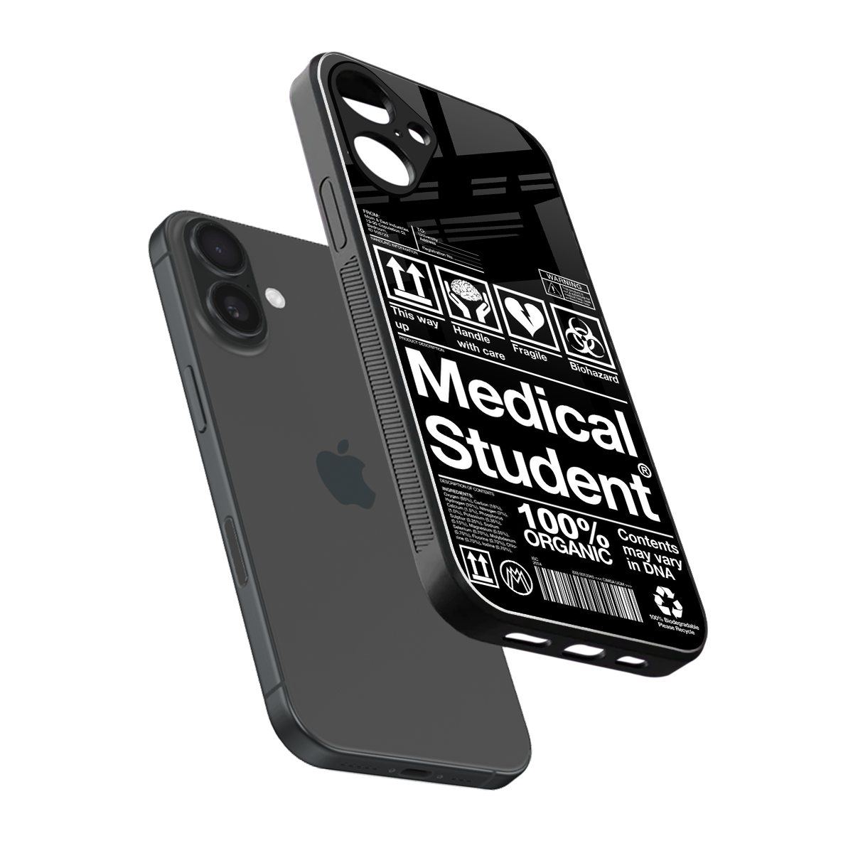 medical student back phone cover | glass case for iphone 16 plus