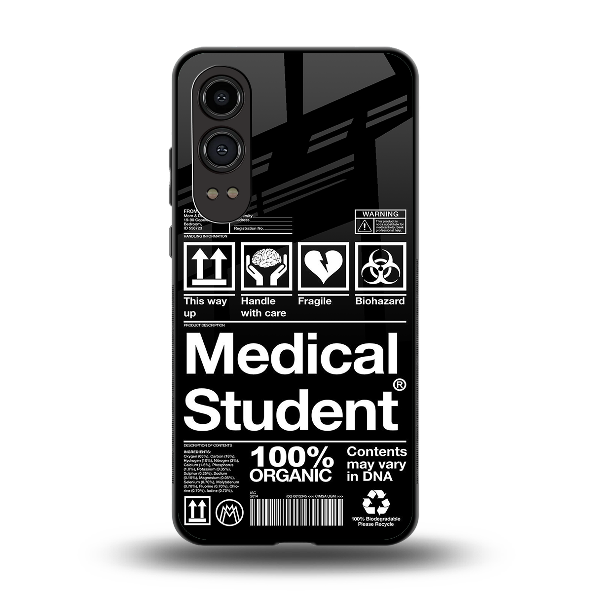 medical student back phone cover | glass case for oneplus nord ce 4 lite