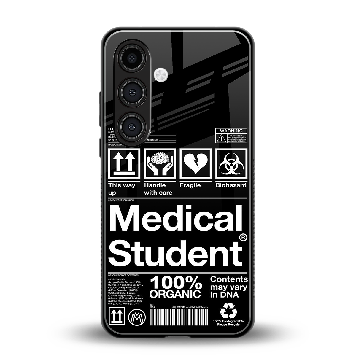 medical student back phone cover | glass case for samsung galaxy s24 fe