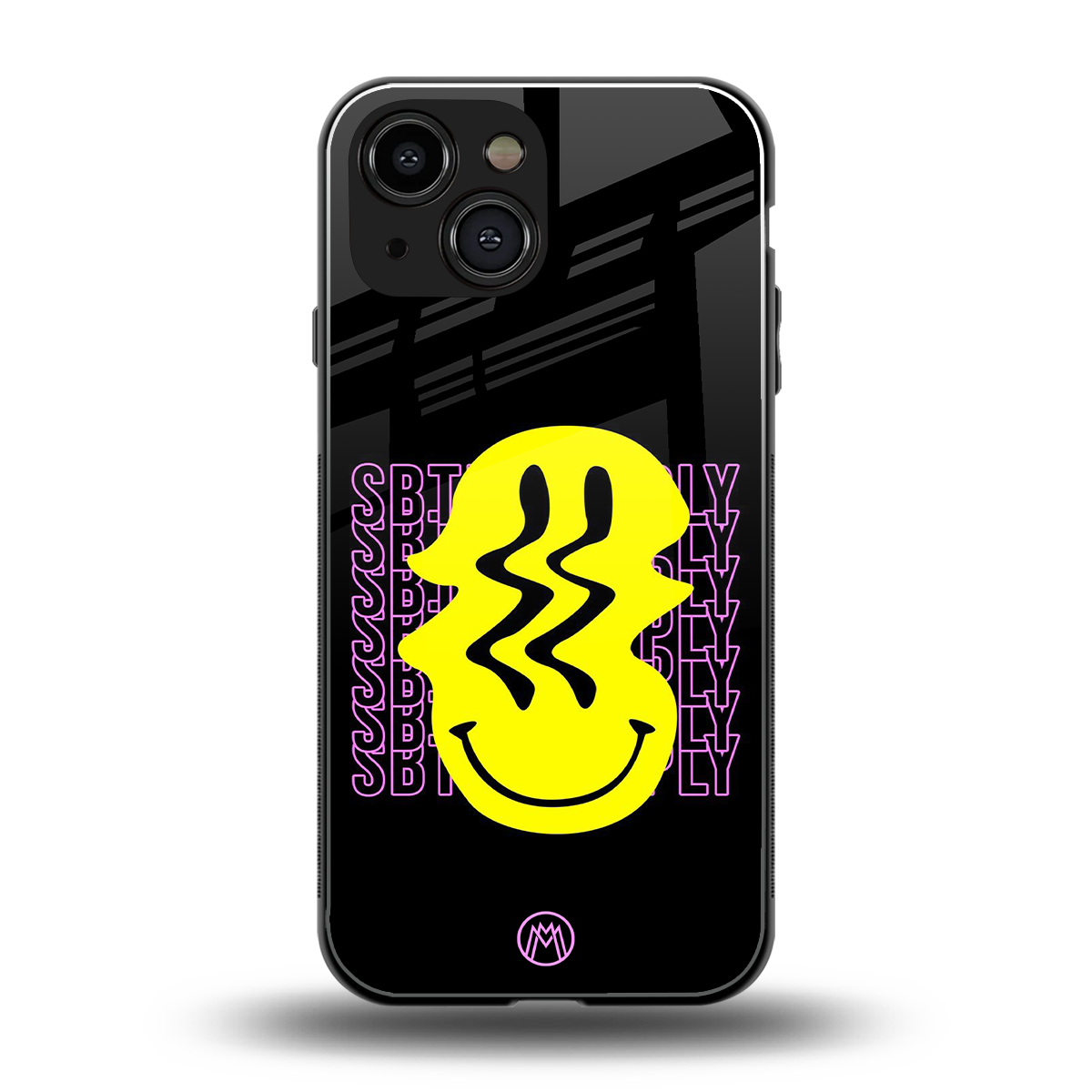 melt smile back phone cover | glass case for iphone 13 mini
