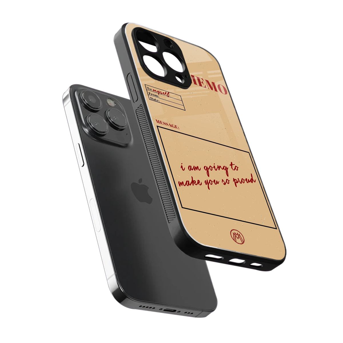 memo back phone cover | glass case for iphone 15 pro max