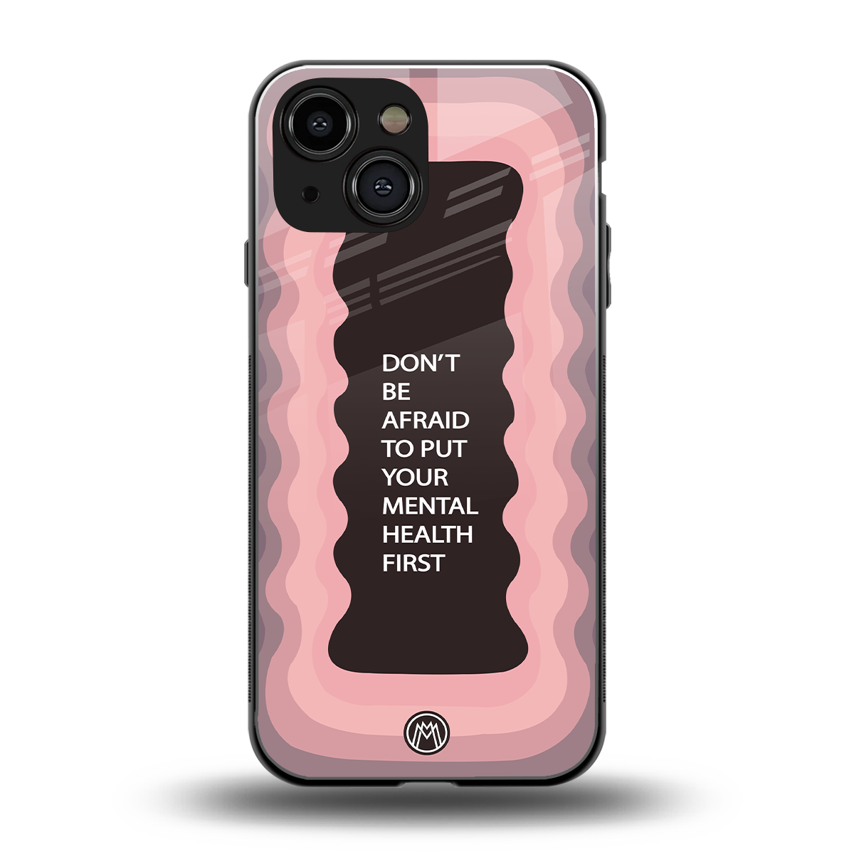 mental health first back phone cover | glass case for iphone 13 mini