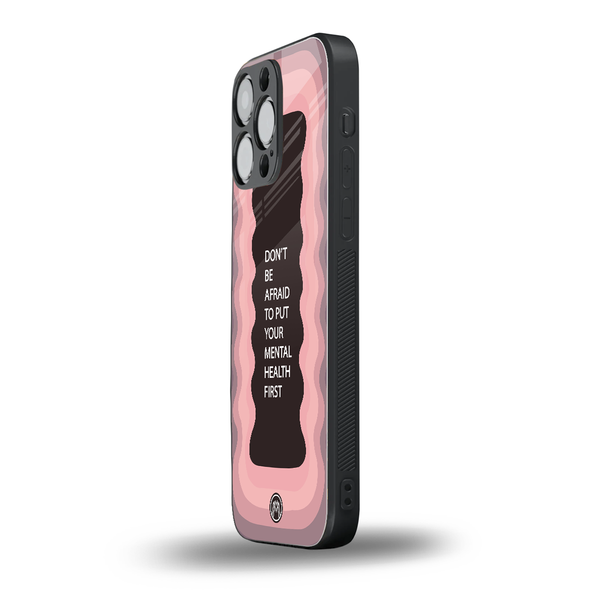 mental health first back phone cover | glass case for iphone 16 pro max