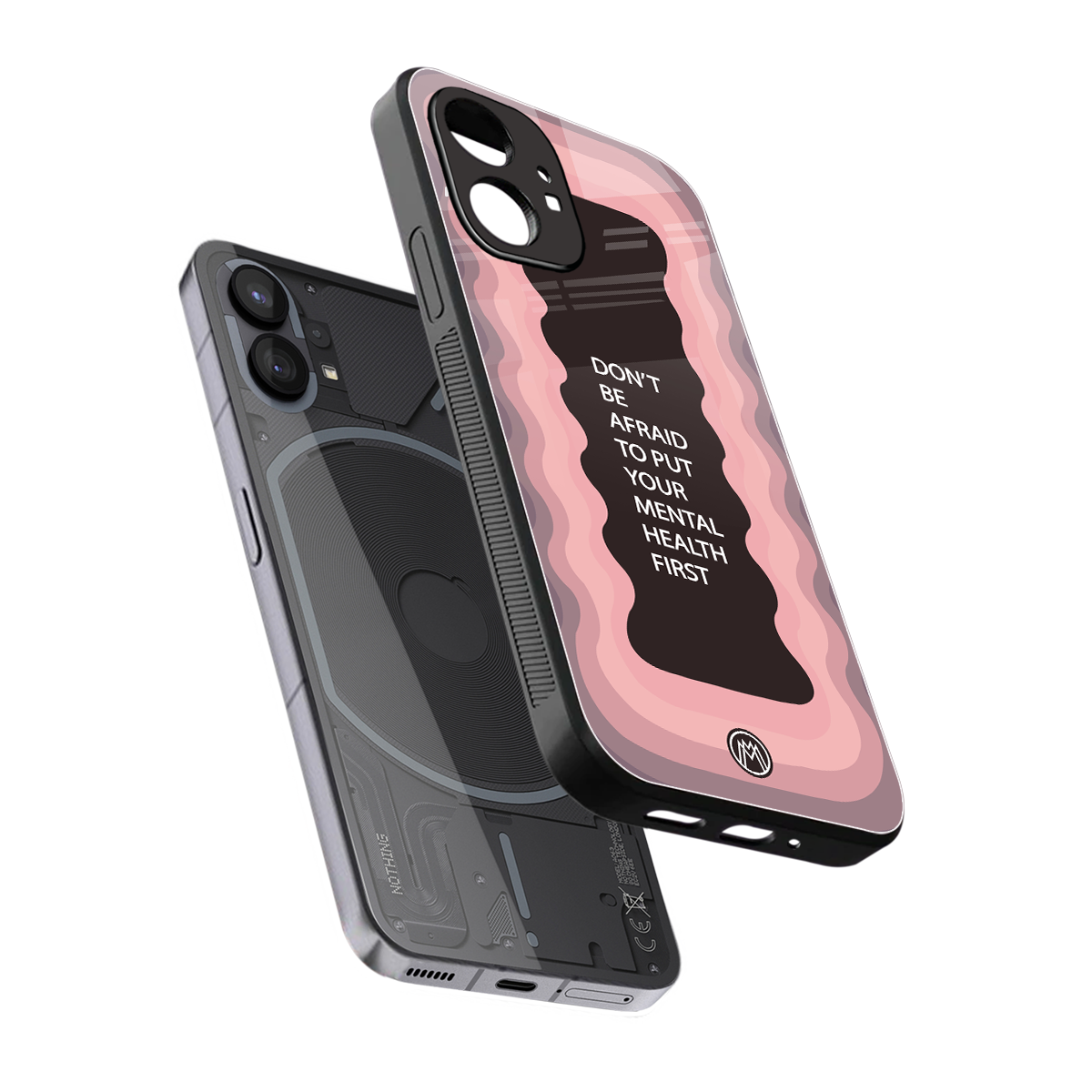 mental health first back phone cover | glass case for nothing phone 1