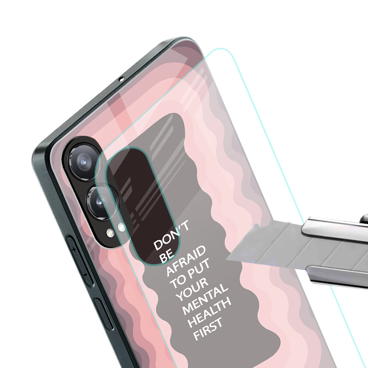 mental health first back phone cover | glass case for oneplus nord ce 4 lite