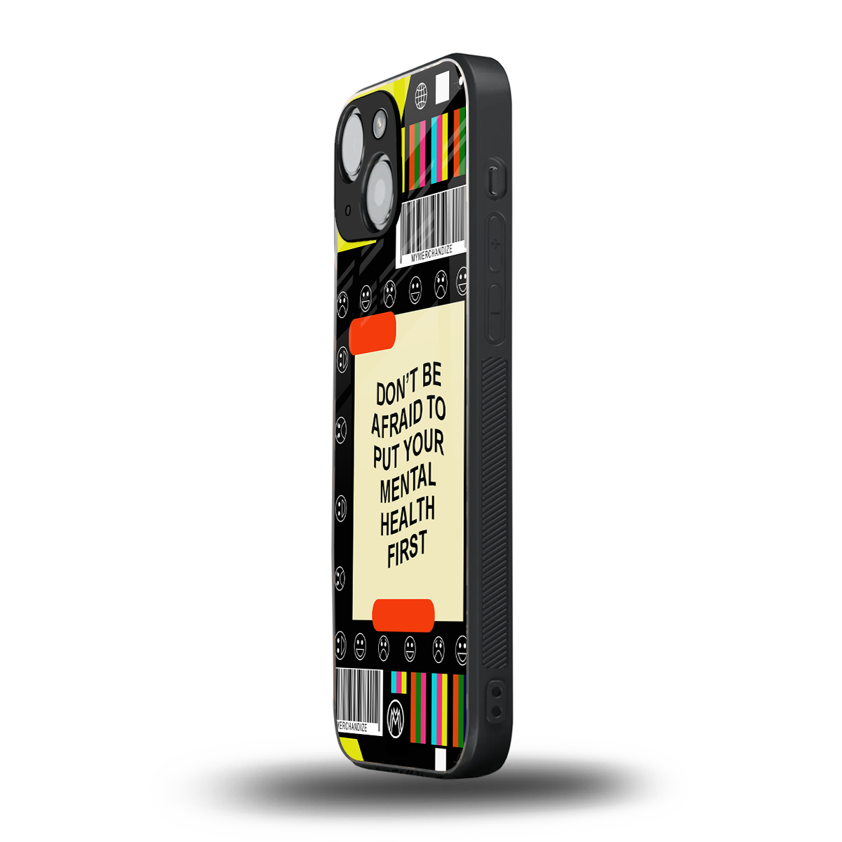 mental health back phone cover | glass case for iphone 13 mini