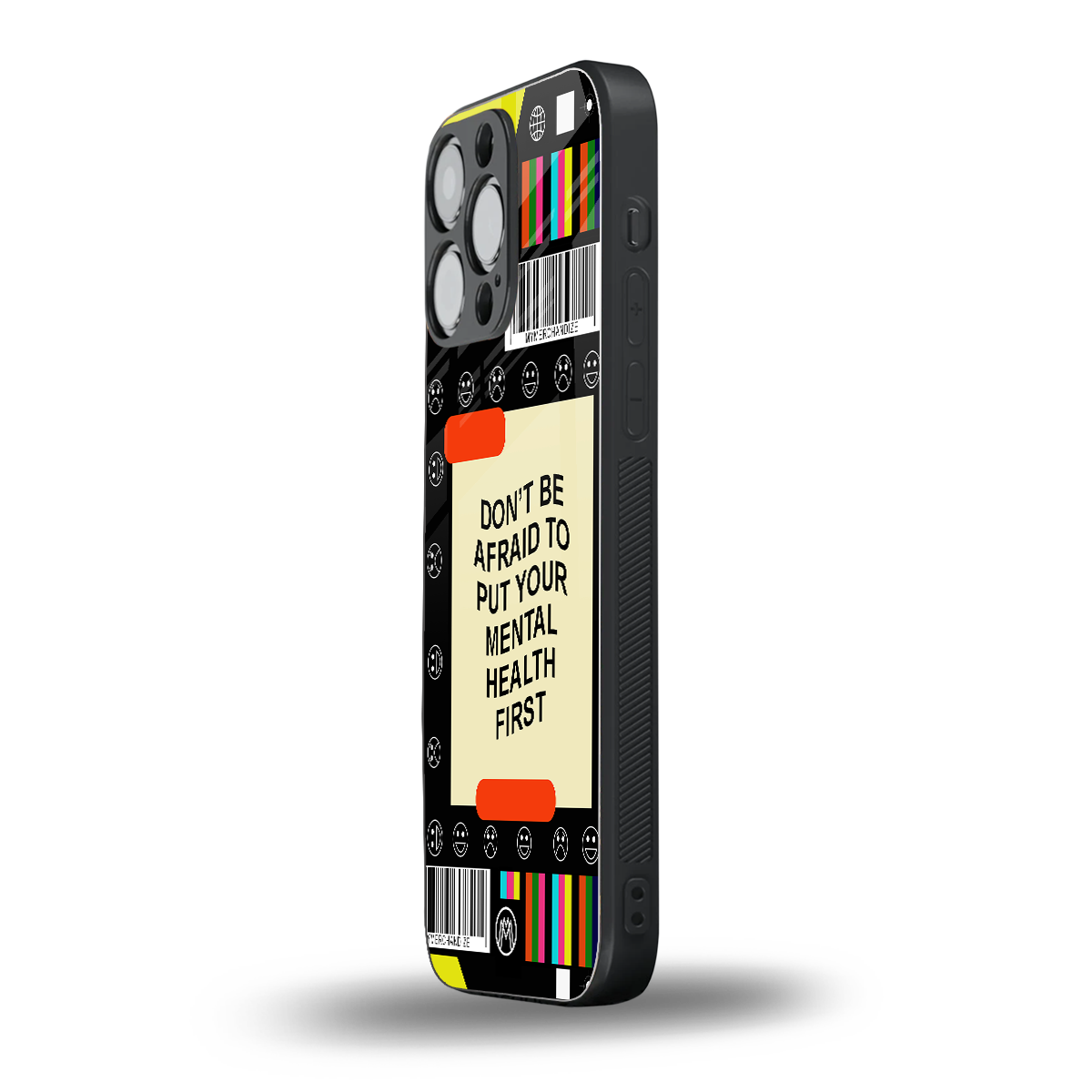 mental health back phone cover | glass case for iphone 13 pro max