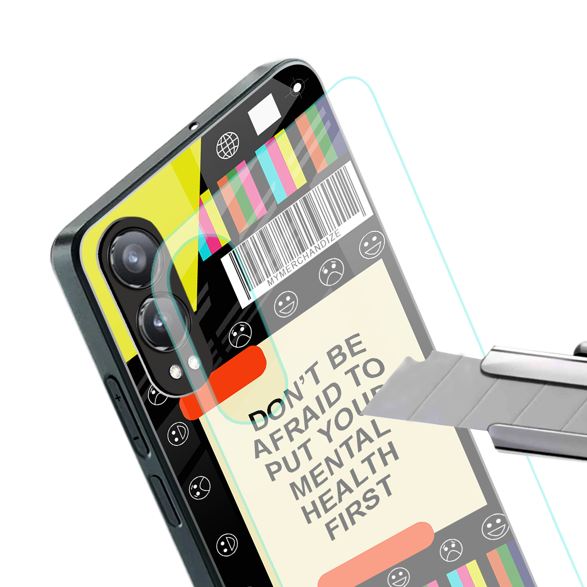 mental health back phone cover | glass case for oneplus nord ce 4 lite