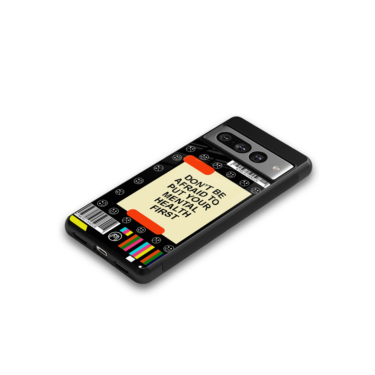 mental health back phone cover | glass case for google pixel 7 pro