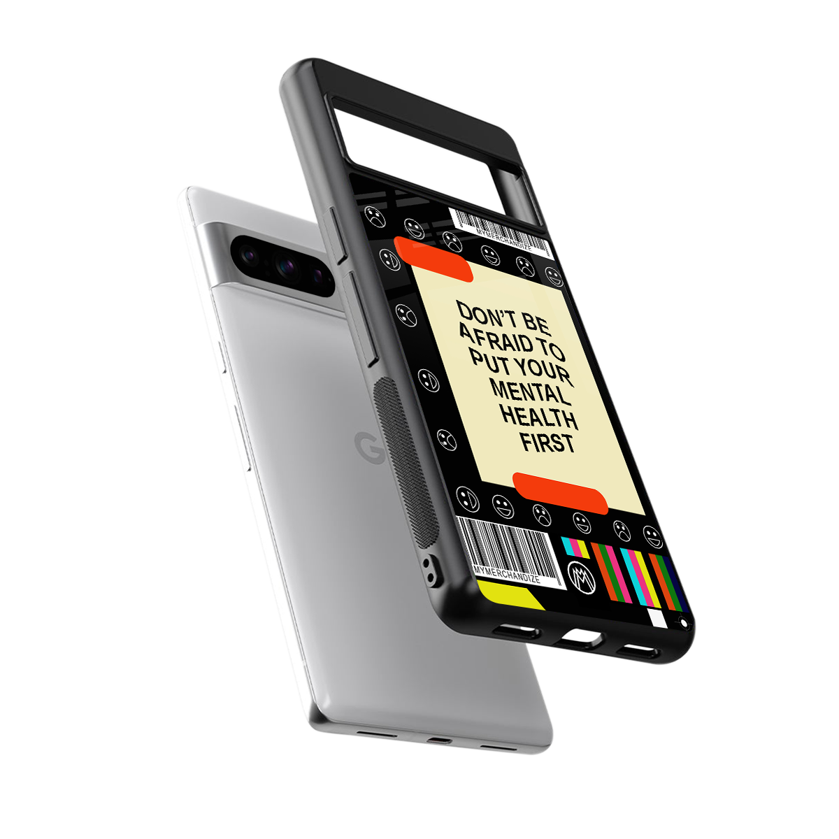 mental health back phone cover | glass case for google pixel 8 pro