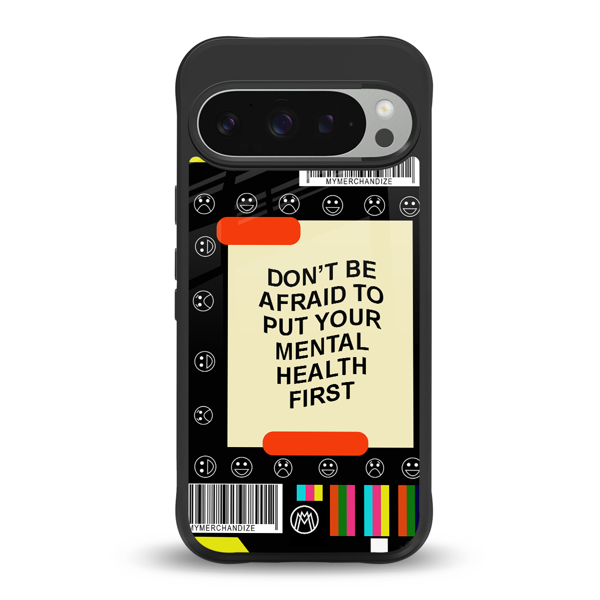 mental health back phone cover | glass case for google pixel 9 pro