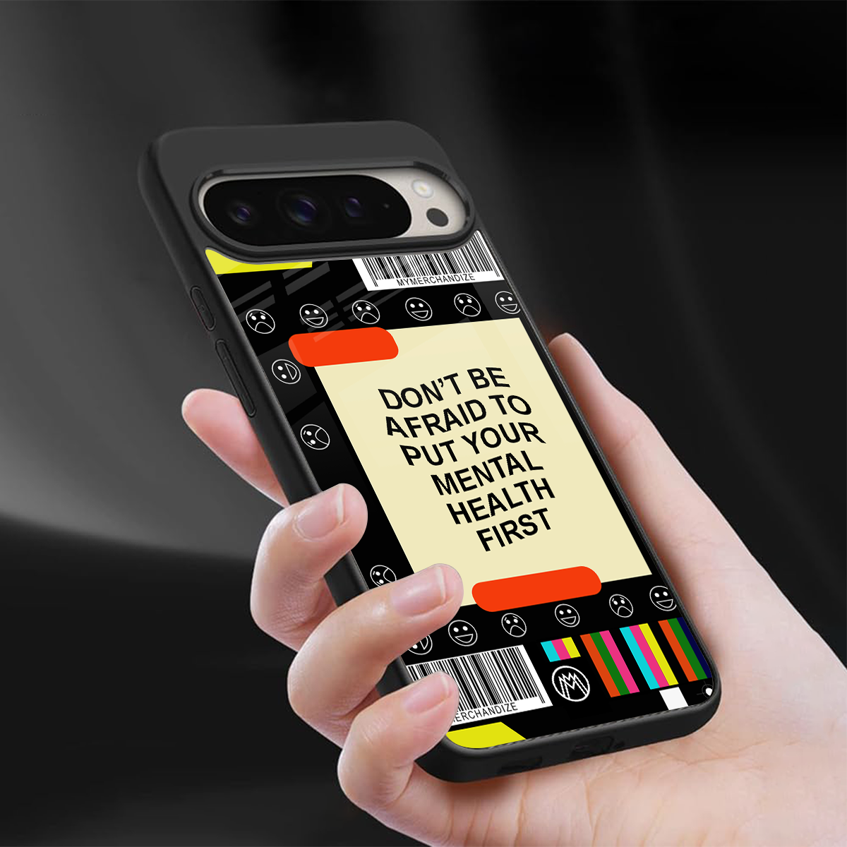 mental health back phone cover | glass case for google pixel 9 pro