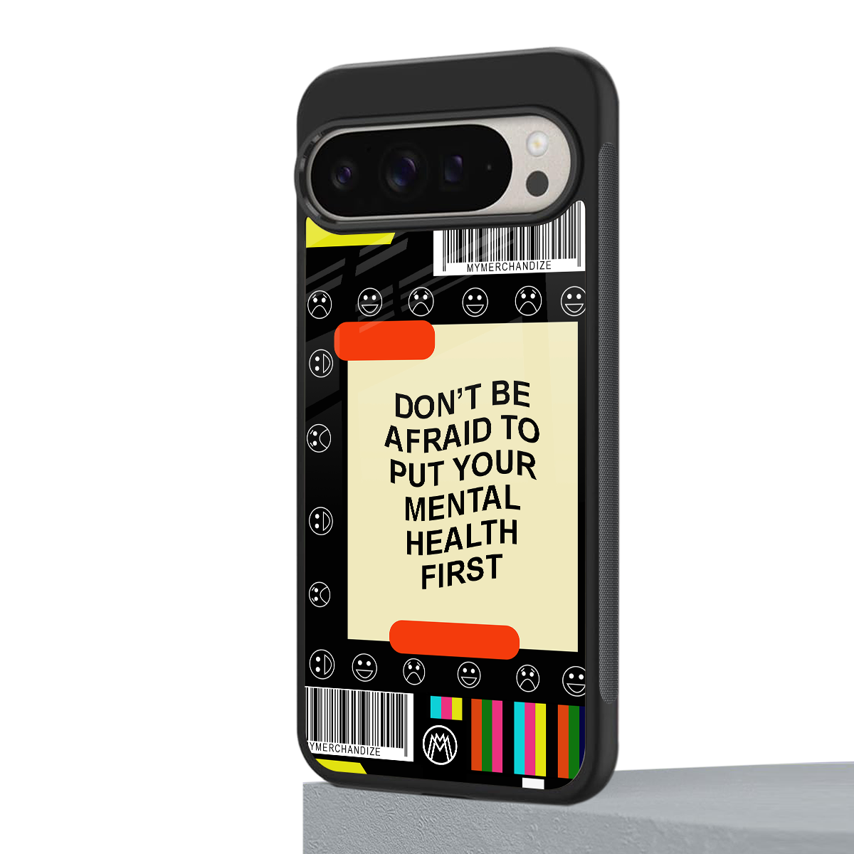mental health back phone cover | glass case for google pixel 9 pro