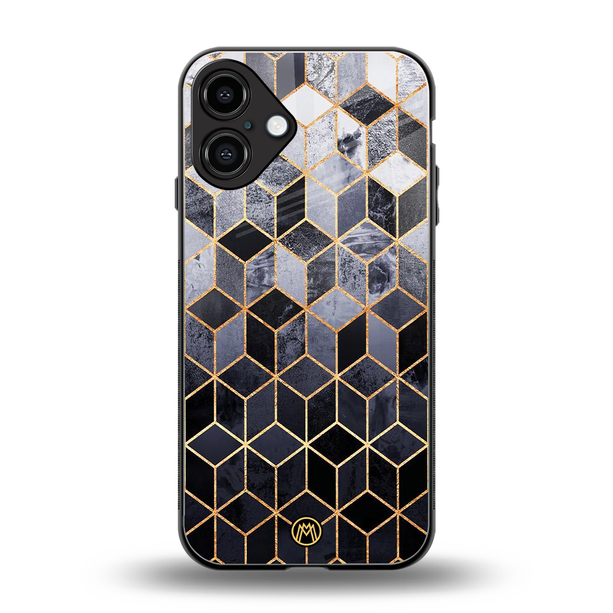mermaid skin grey edition back phone cover | glass case for iphone 16 plus