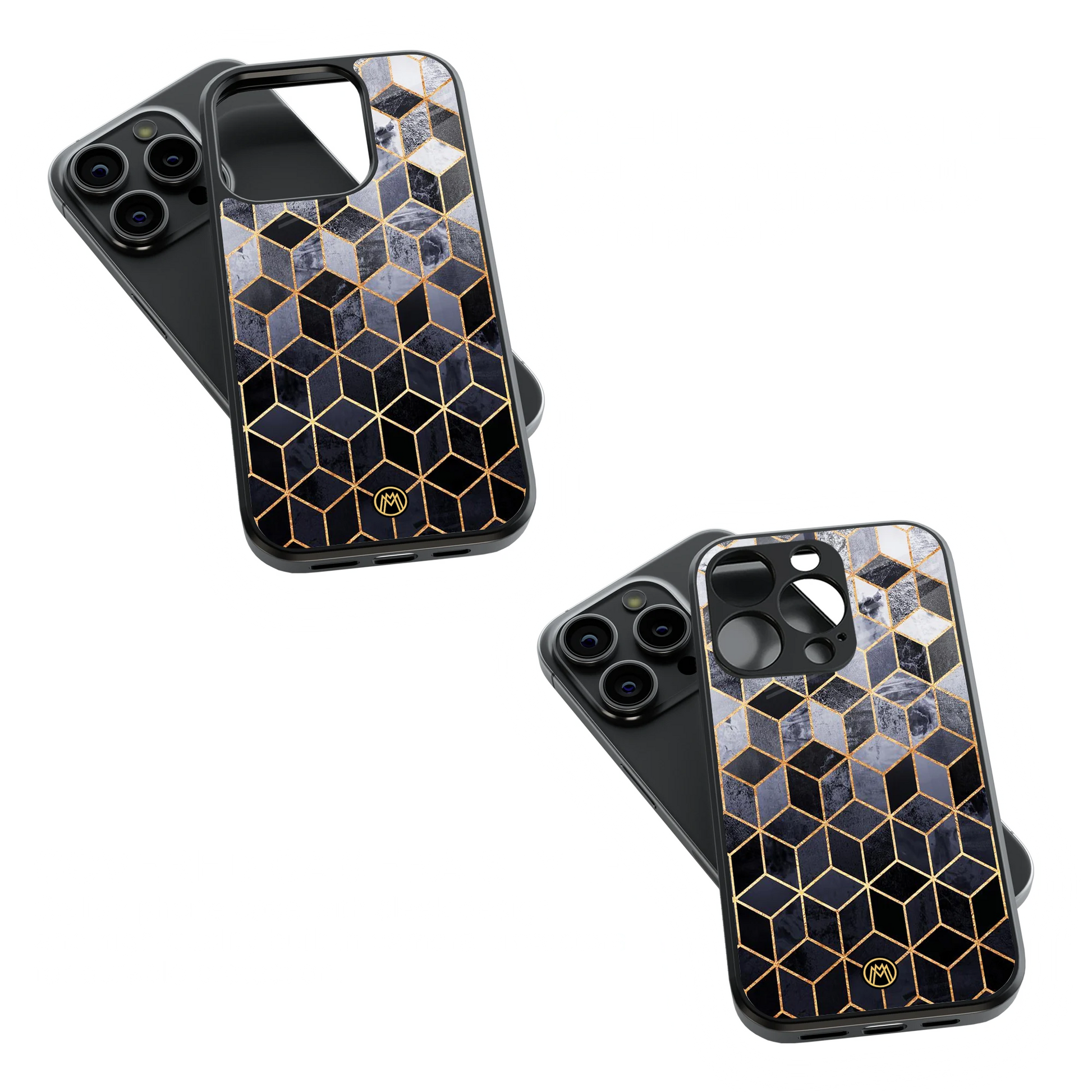 Trendy Glass Back Mobile Case for iPhone, Samsung, Redmi, OnePlus, Google Pixel, Motorola