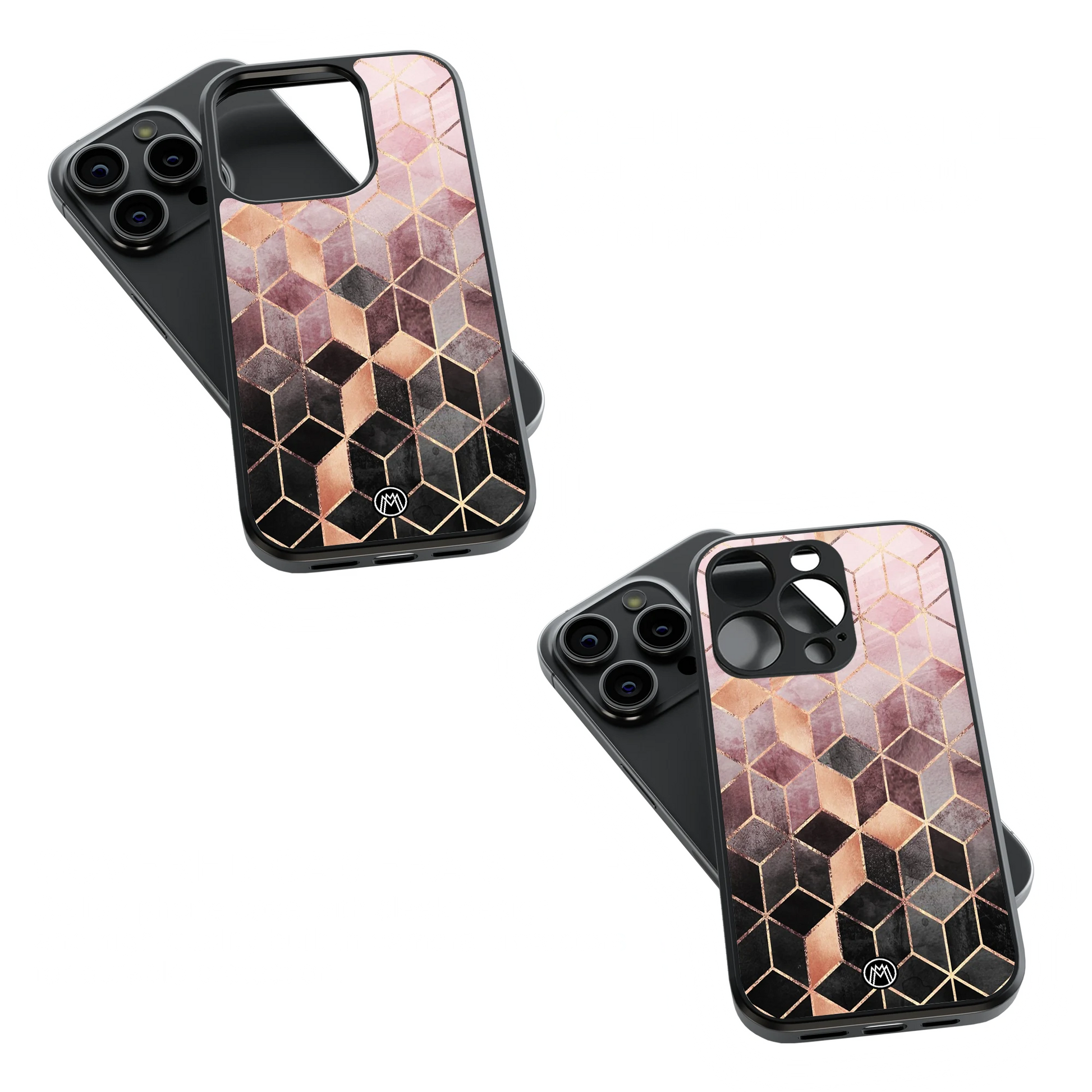 Trendy Glass Back Mobile Case for iPhone, Samsung, Redmi, OnePlus, Google Pixel, Motorola