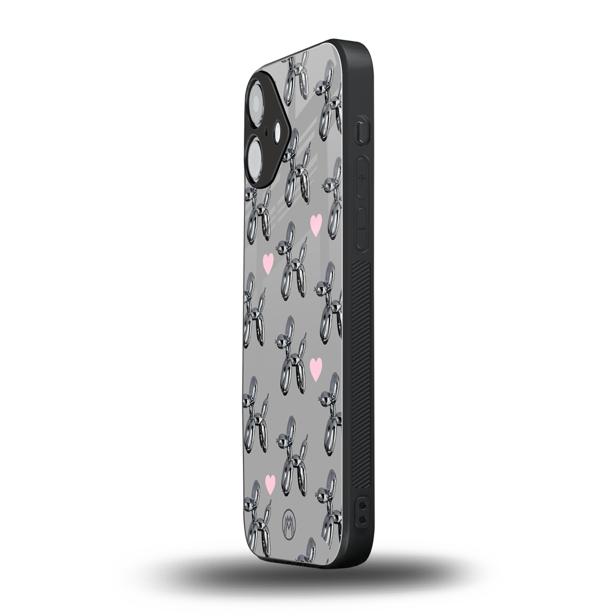 metallic unicorns back phone cover | glass case for iphone 16 plus