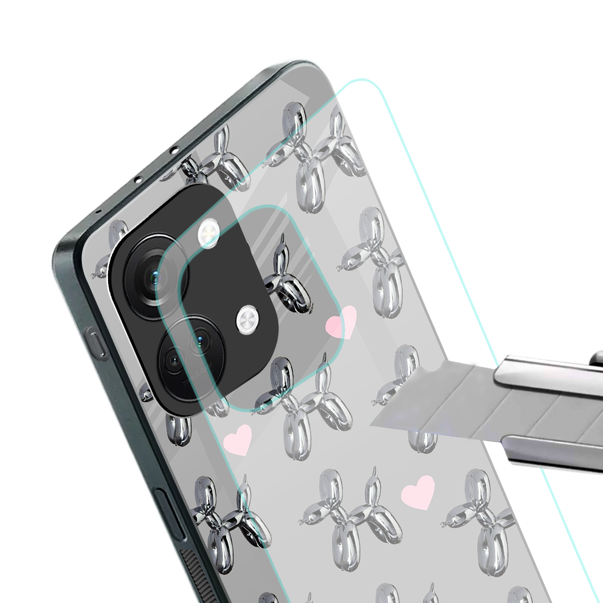 metallic unicorns back phone cover | glass case for oneplus nord 3