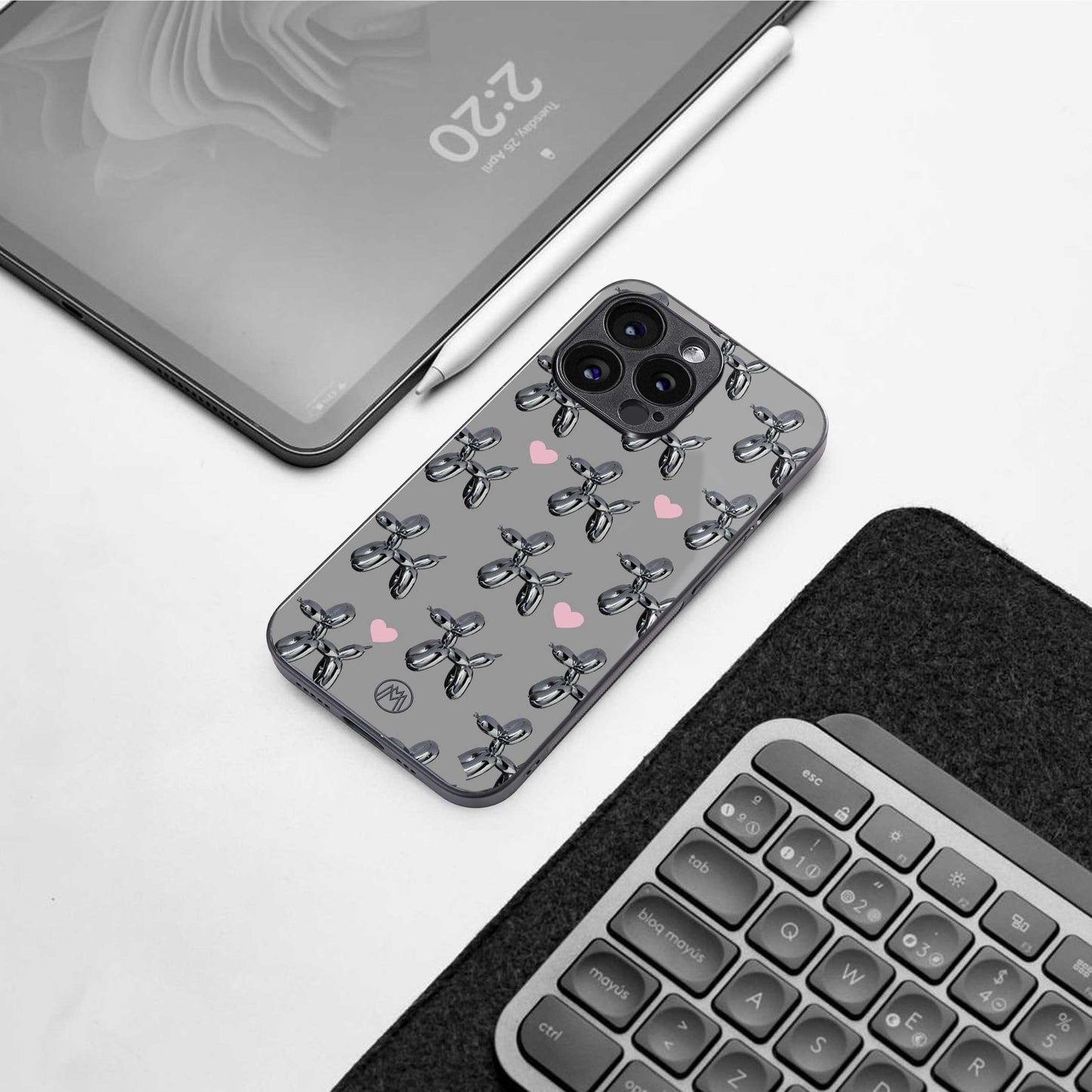 metallic unicorns back phone cover | glass case for iphone 14 pro
